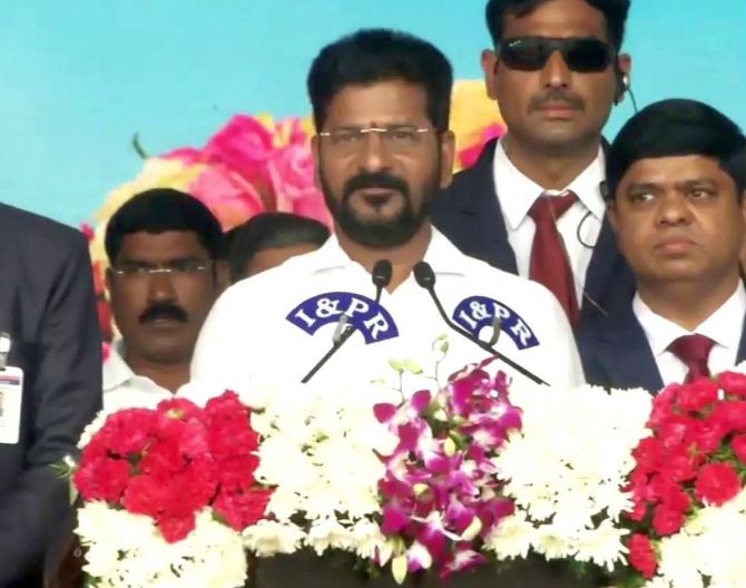 Revanth Reddy Takes Oath As Telangana CM, Bhatti Vikramarka His Deputy